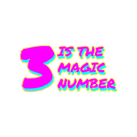 3 Is The Magic Number Sticker by Cam Smith