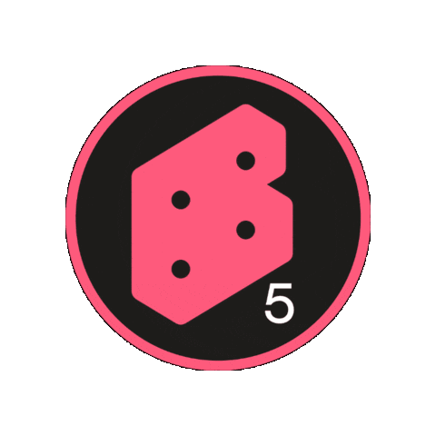 Pink Bb Sticker by Beyond Bouldering