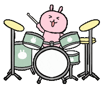 Drum うさぎ Sticker
