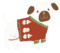 Merry Christmas Dog Sticker by Miss NoProblem