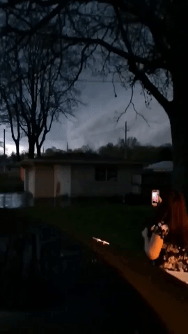 Possible Tornado Looms Over Louisville, Kentucky