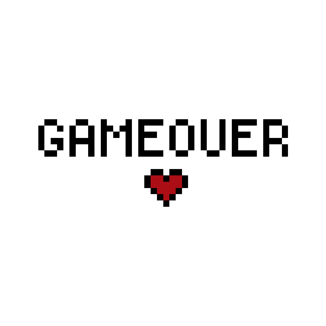 Game Over Heart GIF