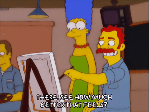 happy marge simpson GIF