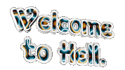 Glow Welcome To Hell Sticker by OpticalArtInc.