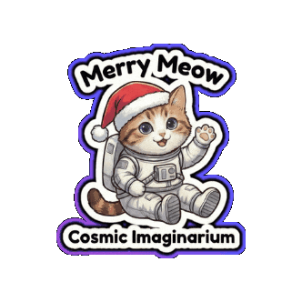 Holiday Cheer Christmas Cat Sticker