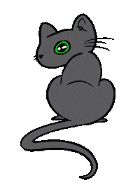 Misbritdesigns cat derp blackcat misbrit Sticker