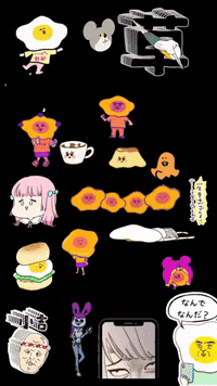 fuwatoroproko egg ダンス キャラクタ たまご GIF