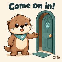 Welcome Home Hello GIF by Otto the Otter by GleeSpace
