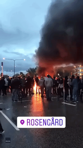 Fires Burn on Malmo Street as Anger Erupts Over Koran Burning
