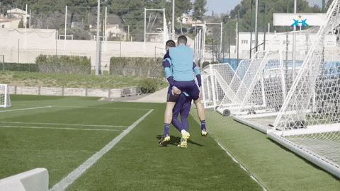 Alvaro Gonzalez Hug GIF by Olympique de Marseille