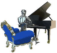 Robot Piano Sticker