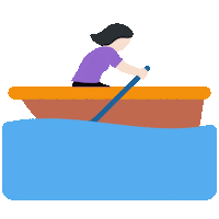 emojivid woman emoji boat activity Sticker