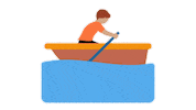 Boat Person Sticker by EmojiVid