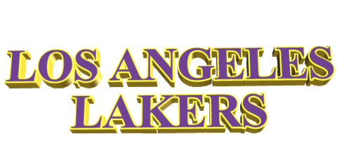 Los Angeles Lakers Sport Sticker by GIPHY Text
