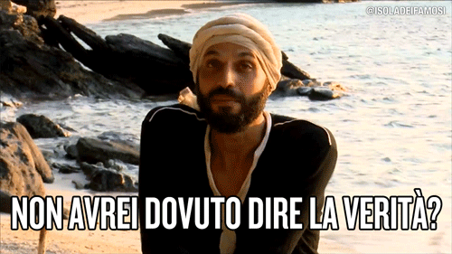 truth jonathan GIF by Isola dei Famosi