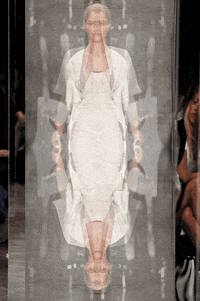 white dress reflection GIF by fashgif