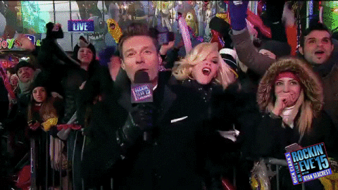 ryan seacrest surprise GIF by New Year's Rockin' Eve