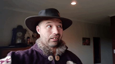 aaronbeardnz giphygifmaker teeth hillbilly mountainman GIF