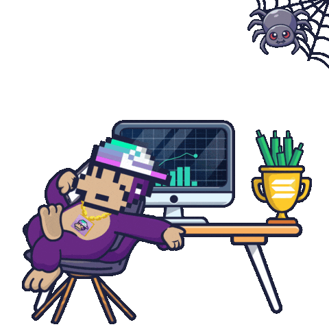 Talking Spider Web Sticker by BigBrains