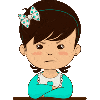 luurzagaste cute girl no mad Sticker