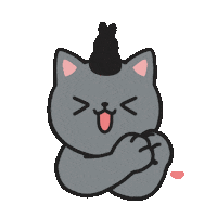 Blue Cat Sticker by Choandkang