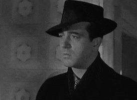 Movie gif. John Payne as Fred on Miracle on 34th Street looks surprised and worried.