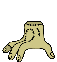 The Addams Family Middle Finger Sticker by CsaK