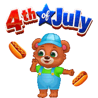 Grilling Independence Day Sticker by Lucas and Friends by RV AppStudios