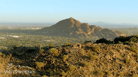 VisitPhoenix giphyupload desert mountains arizona GIF