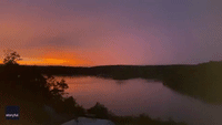 Dramatic Lightning Zaps Across Alabama Sky During Sunset