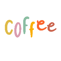 Coffee Text Sticker by Daphneinthetrees