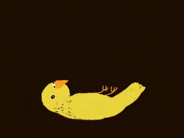 Feeling Sick Yellow Bird GIF by Barbara Pozzi