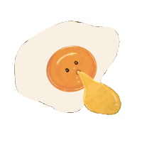 Eunice543200 breakfast egg egg yolk blissdreamhk Sticker