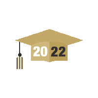 Black And Gold Graduation Sticker by CU Online