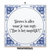 Humor Ongeloof Sticker by Tegelspreuken.nl