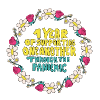 Flowers Support Each Other Sticker by INTO ACTION