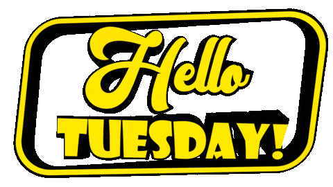 Happy Tuesday Sticker by OpticalArtInc.