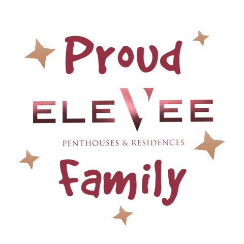 eleveeofficial family closing alam sutera elevee Sticker