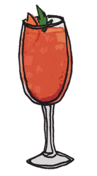 Aperol Spritz Cheers Sticker by Pretty Whiskey / Alex Sautter