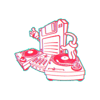 Party Dj Sticker by sugarbitz and friends