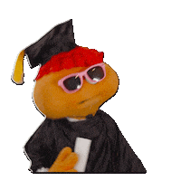 Graduation Puppet Sticker by Gerbert!