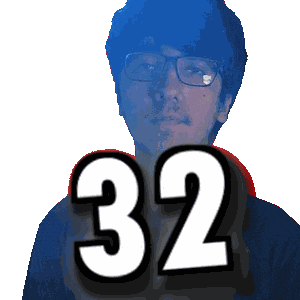 Thirty Two Number Sticker