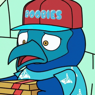 Blue Birds Pizza Delivery GIF by BoobiesNFT