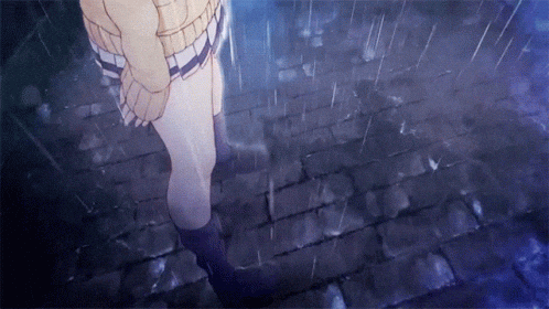 Sad Girl Rain GIF