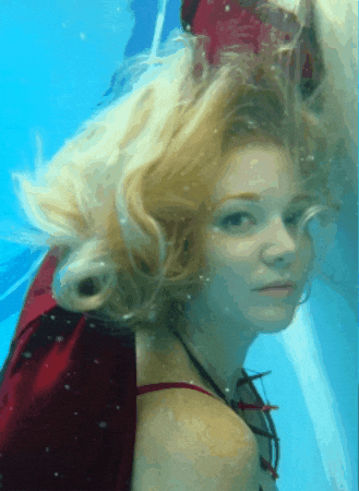 MyRetailTherapy giphygifmaker swimming blonde swim GIF