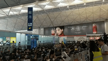 Sit-In at Hong Kong Airport Prompts 2nd Day of Flight Cancellations