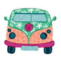 penpalpg car flower relax colors Sticker