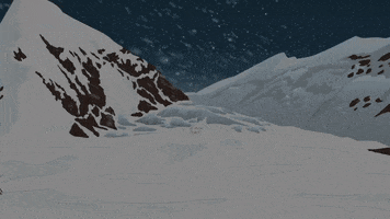 snowy mountains. snow GIF by South Park 