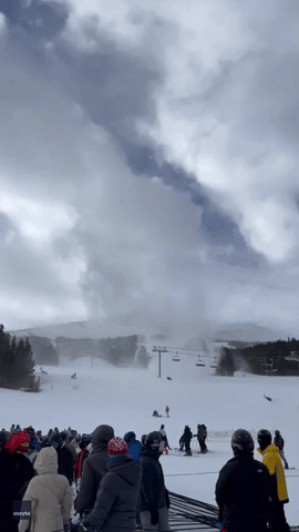 Impressive 'Snownado' Stuns Crowd At Ski Resort