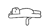 Cat Stretching Sticker